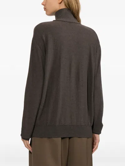 Source Unknown Button-up Layered-effect Sweater In Gray