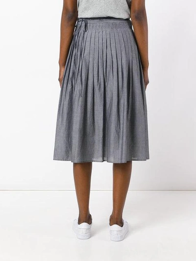 Shop Vince Striped Pleated Skirt