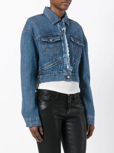 Shop Magda Butrym Denim Jacket In Blue