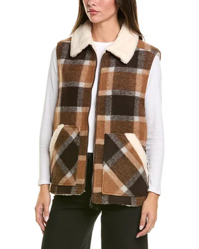 Bernardo Short Vest Coat In Multi