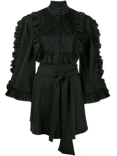 Ellery Ruffle-trimmed Blouse In Black