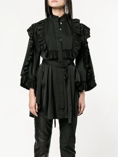 Shop Ellery Ruffle-trimmed Blouse In Black