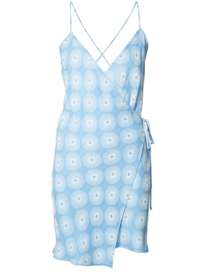 Diane Von Furstenberg Printed Tie-side Slip Dress, Blue