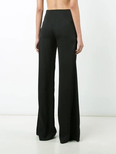 Shop Vionnet High-rise Flared Trousers In Black