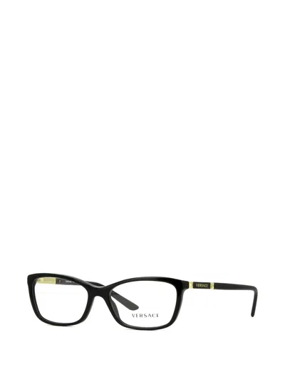 Versace Rectangular-frame Glasses In Black