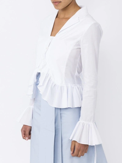 Shop Tome Frill-trim Knitted Top