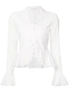 TOME frill-trim knitted top,TS173082