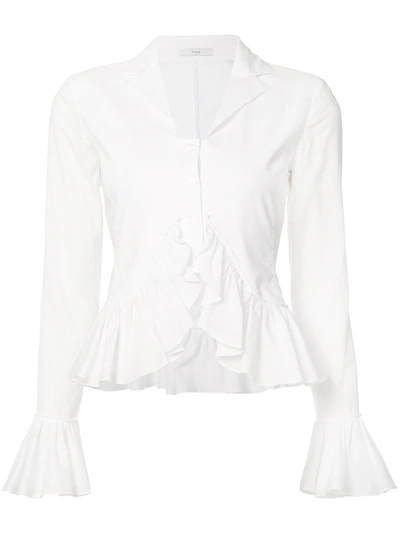 Tome Frill-trim Knitted Top In White