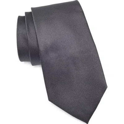 Duchamp Solid Silk Tie In Gray