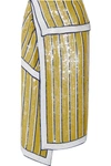 MONSE Sequined silk-chiffon wrap skirt