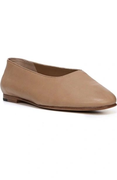 Shop Vince 'maxwell' Flat In Sand Leather