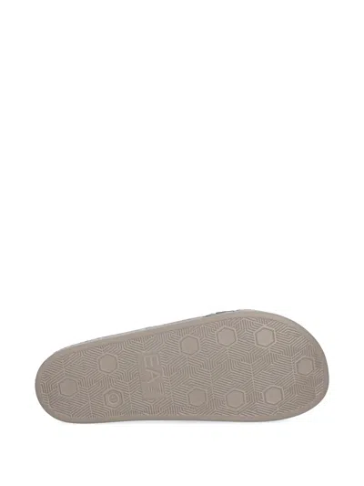 Ea7 Logo-print Slides In Gray
