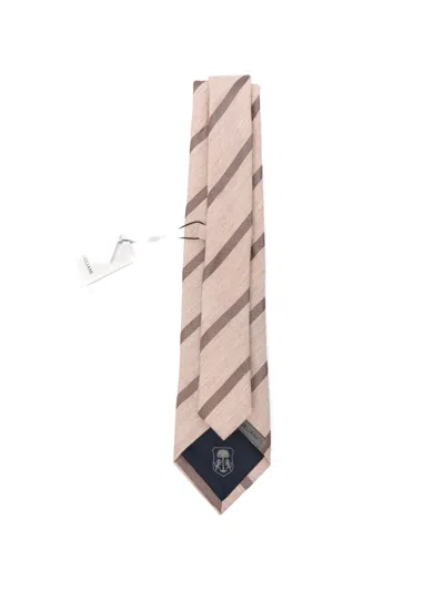 Corneliani Striped-pattern Tie In Multi