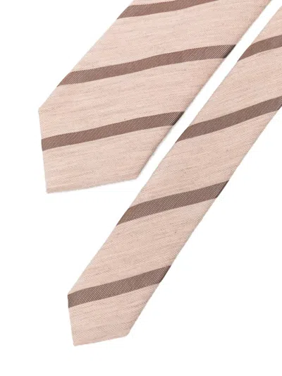 Corneliani Striped-pattern Tie In Multi