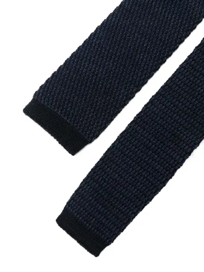Corneliani Wool Tie In Blue