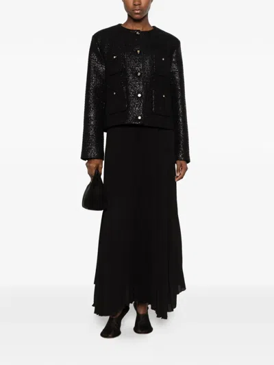 Styland Tweed Patch-pocket Jacket In Black