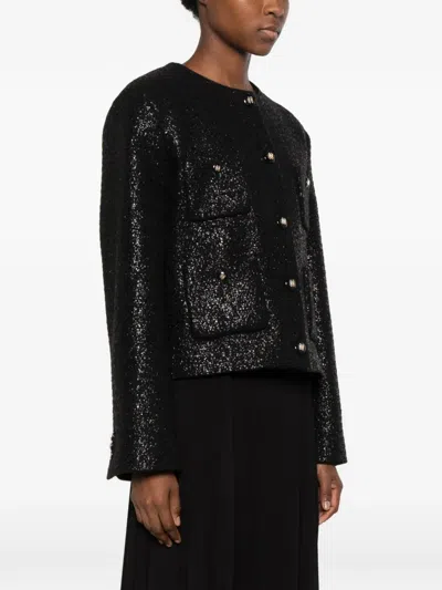 Styland Tweed Patch-pocket Jacket In Black