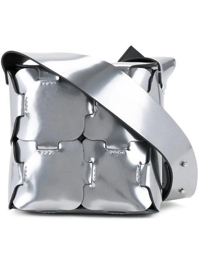 Shop Paco Rabanne Puzzle Cross Body Bag In Metallic