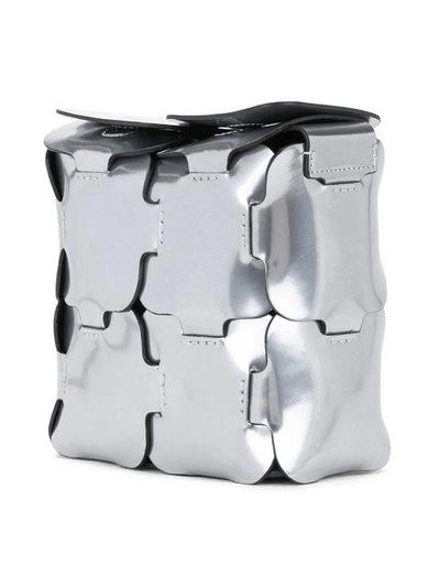 Shop Paco Rabanne Puzzle Cross Body Bag In Metallic