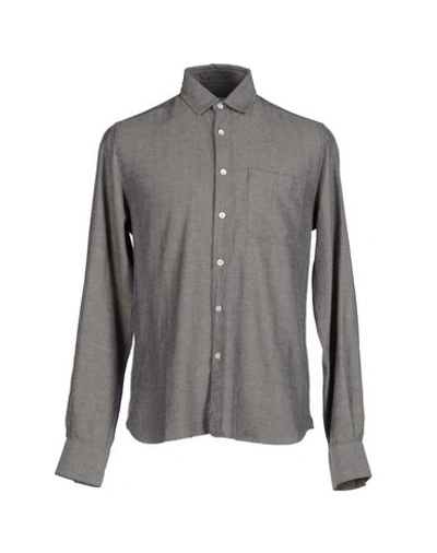 Ymc You Must Create Solid Color Shirt In Grey