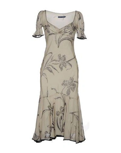 Shop Ralph Lauren 3/4 Length Dress In Sand