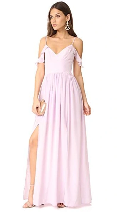 Shop Amanda Uprichard Wren Maxi Dress In Lilac