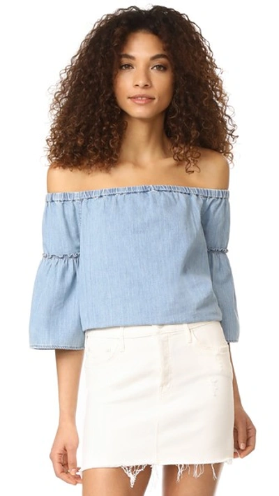 Madewell Off Shoulder Top In Kingston Wash