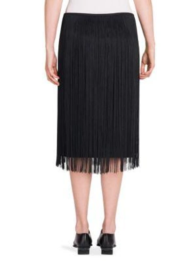 Shop Stella Mccartney Felicity Fringe Skirt In Black