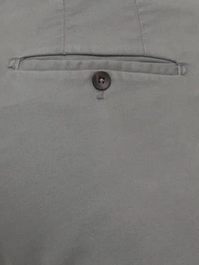Devore Pleated Turn-up Trousers In Grey