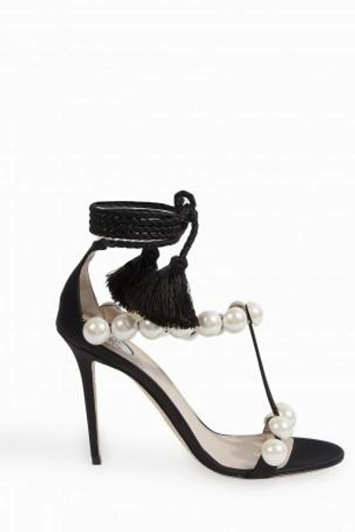 Paula Cademartori Pearl-embellished Tassel Strap Sandals