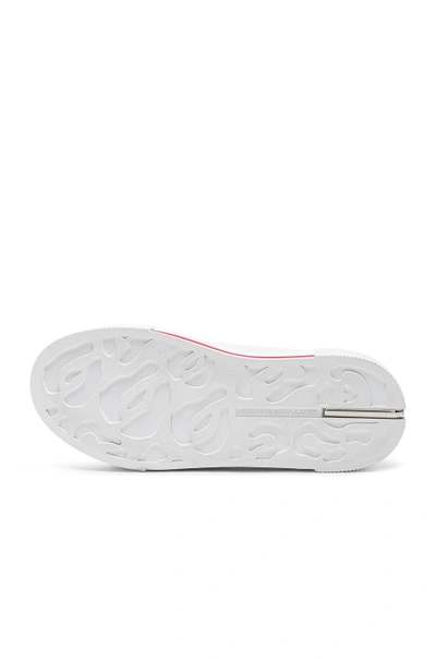 Shop Alexander Mcqueen Canvas Platform Slide Sneakers In White