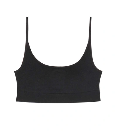 Atm Anthony Thomas Melillo Sleeveless Crop Top In Llack