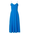 TIBI Acadia Blue Silk Ruffle Dress,TS317CDC14954ACADIA