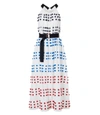 TIBI Ivory Multi Pompom Embroidery Dress,TS317POM15036IVORY