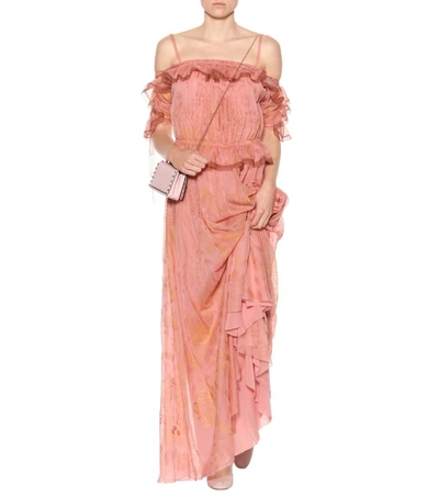 Shop Valentino Ruffled Silk Dress