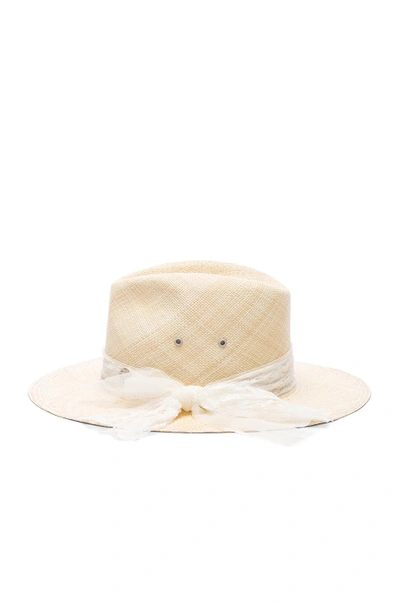 Shop Maison Michel Henrietta Hat In Neutrals