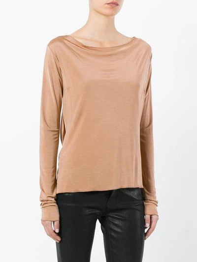 Shop Andrea Ya'aqov Open Back Top In Neutrals