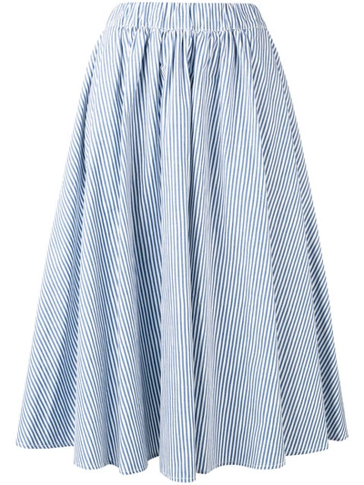 Maison Kitsuné Blue Striped Estelle Skirt