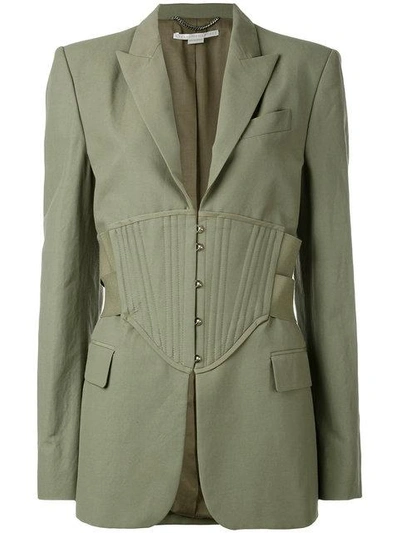 Shop Stella Mccartney Corset Waist Blazer