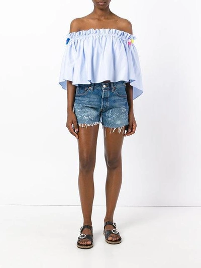 Shop Forte Couture Distressed Denim Shorts