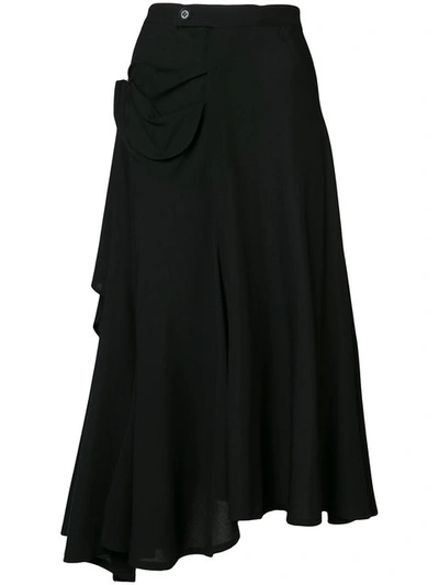 Yohji Yamamoto Flared Wrap Skirt