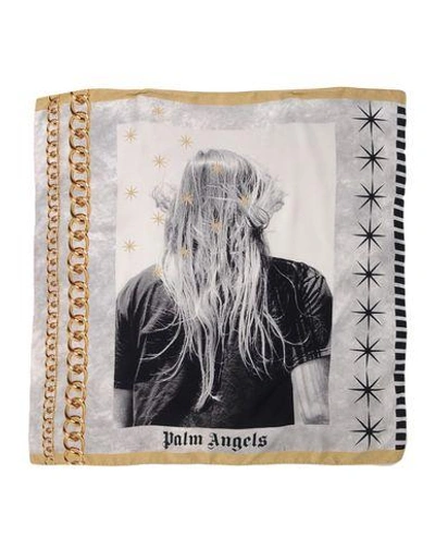 Shop Palm Angels Square Scarf In Grey