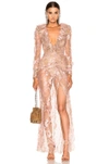 ALESSANDRA RICH LACE DRESS IN PINK.,FAB1107-RA