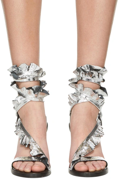 Shop Isabel Marant Silver Ansel Sandals