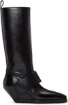 RICK OWENS Black Pull On Boots