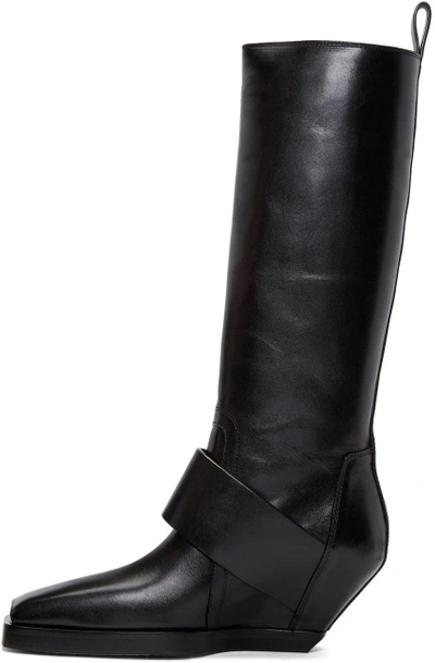 Shop Rick Owens Black Pull On Boots
