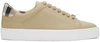 BURBERRY Taupe Westford Check Sneakers