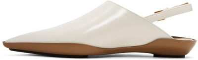 Shop Marni Off-white Sabot Loafers