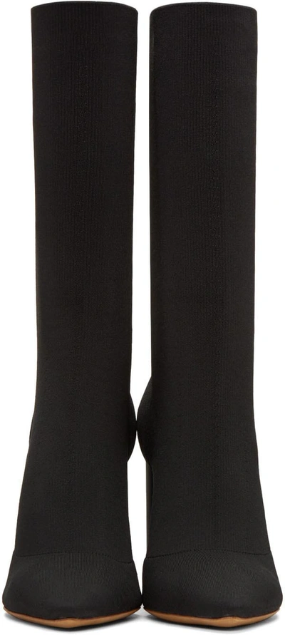 Shop Yeezy Black Knit Ankle Boots