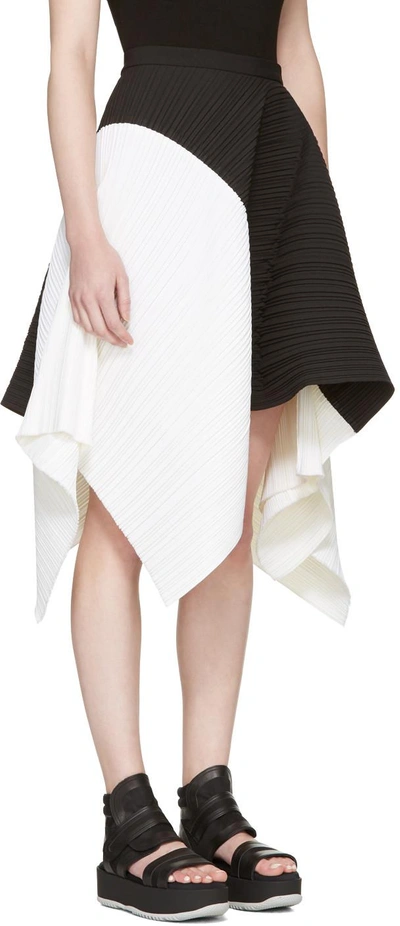 Shop Proenza Schouler Black & White Asymmetric Skirt